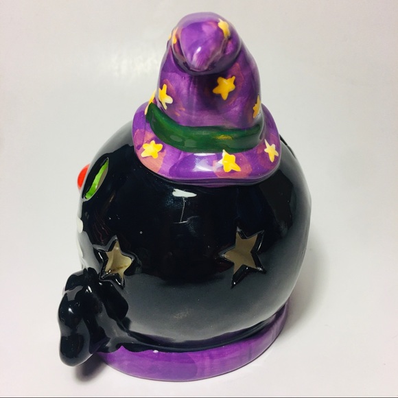 Ceramic Black Cat Halloween Tea Light - Picture 3 of 3